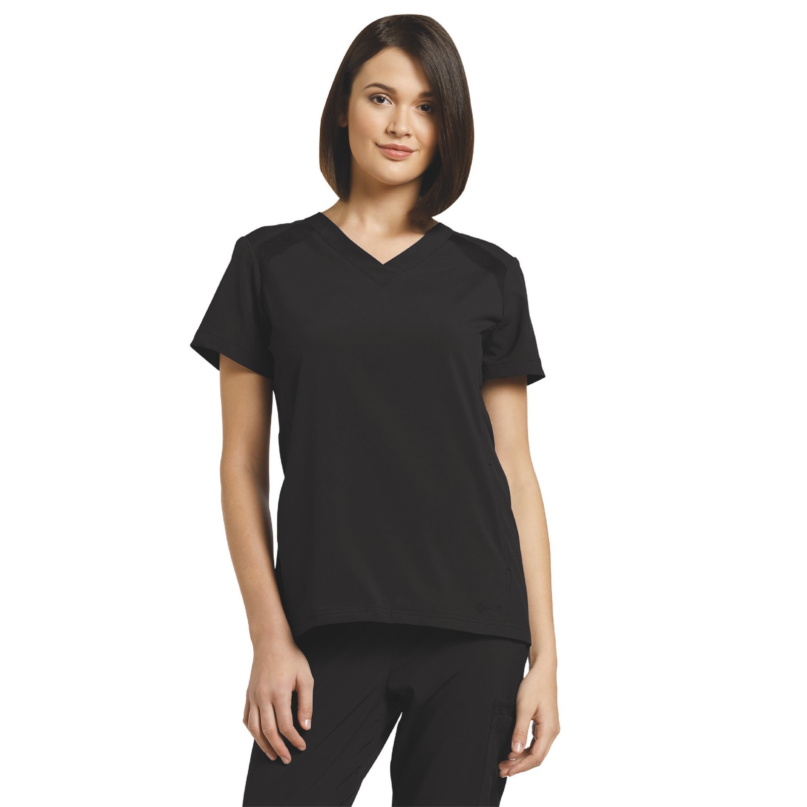 TOP FIT 746 CUELLO V NEGRO WHITE CROSS - Imagen 2