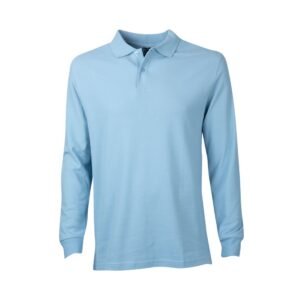 POLERA PIQUÉ HOMBRE AZUL CLARO M/L