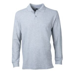 POLERA PIQUÉ HOMBRE GRIS M/L