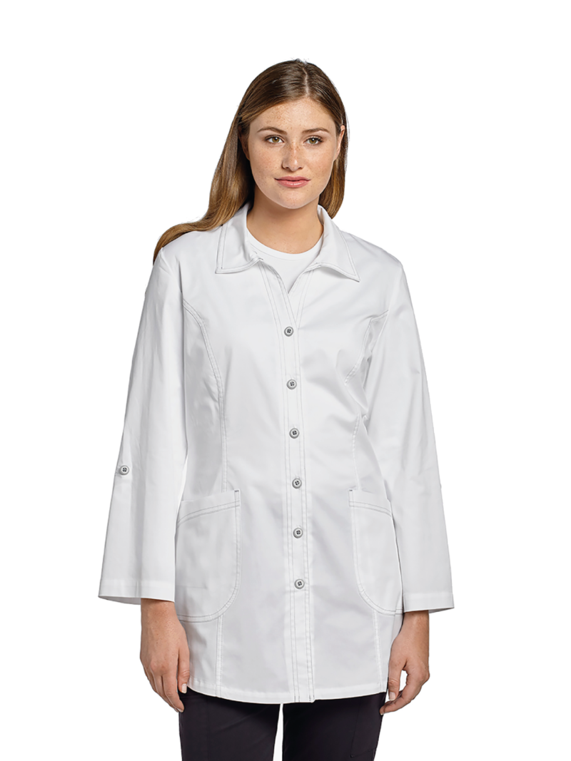 DELANTAL MÉDICO ALLURE 2497 BLANCO  WHITE CROSS