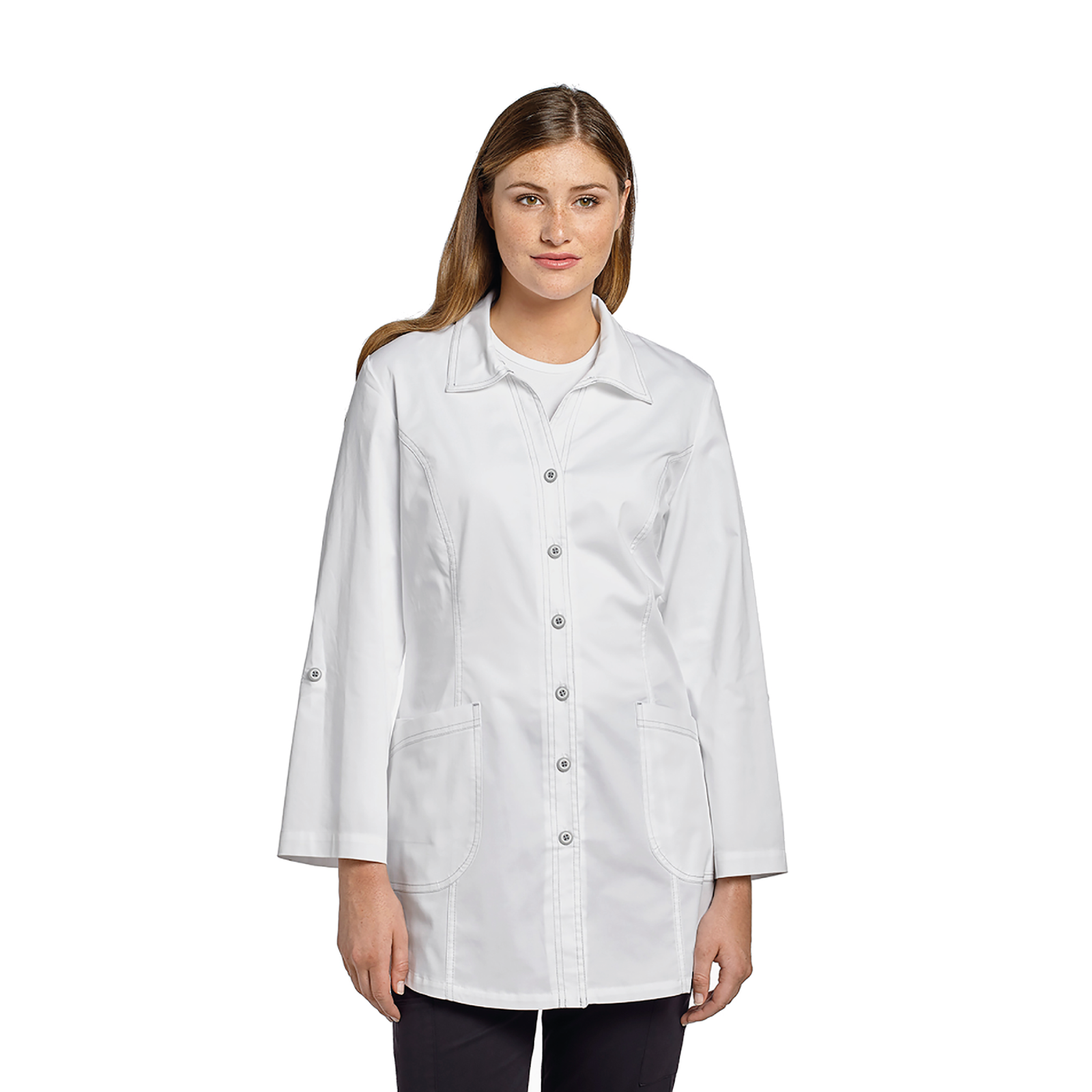 DELANTAL MÉDICO ALLURE 2497 BLANCO WHITE CROSS