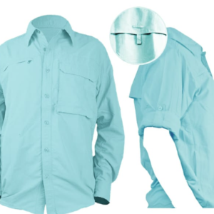 CAMISA OUTDOOR M/L CELESTE AJUSTABLE
