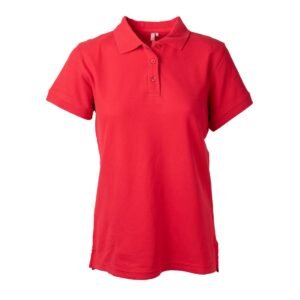 POLERA PIQUÉ MUJER ROJA M/C