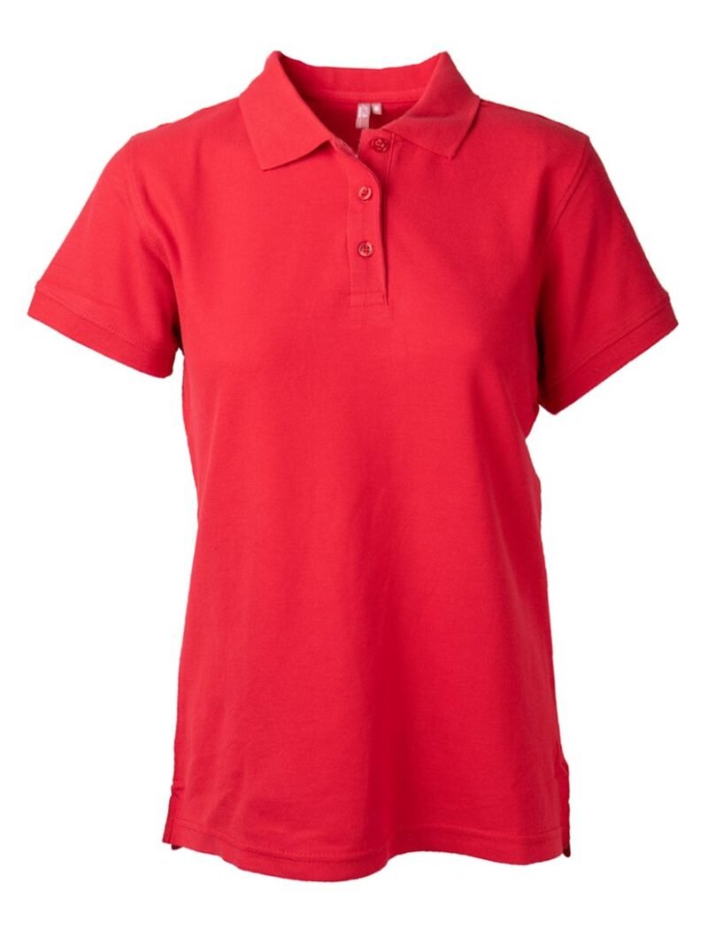 POLERA PIQUÉ MUJER ROJA M/C