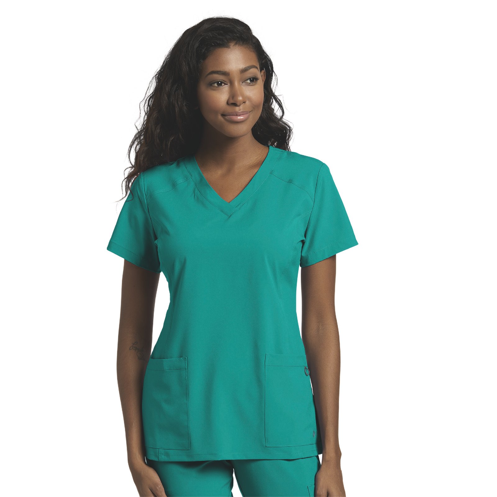 TOP FIT 785 TEAL WHITE CROSS