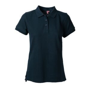 POLERA PIQUÉ MUJER AZUL MARINO M/C