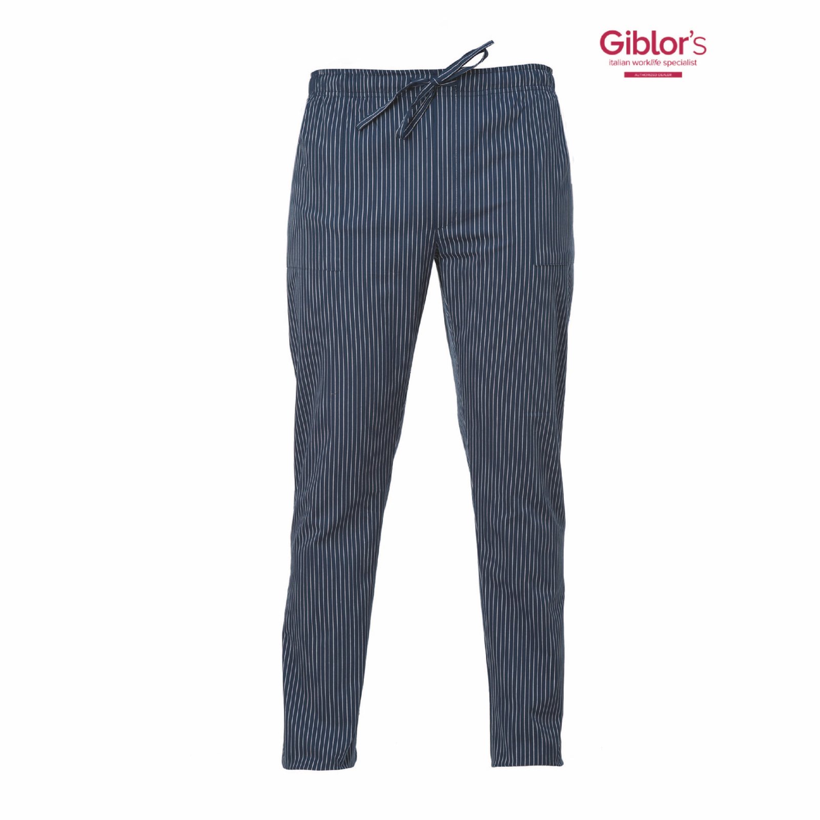 PANTALON ENRICO COCINA LISTADO AZUL GIBLOR'S - Imagen 4