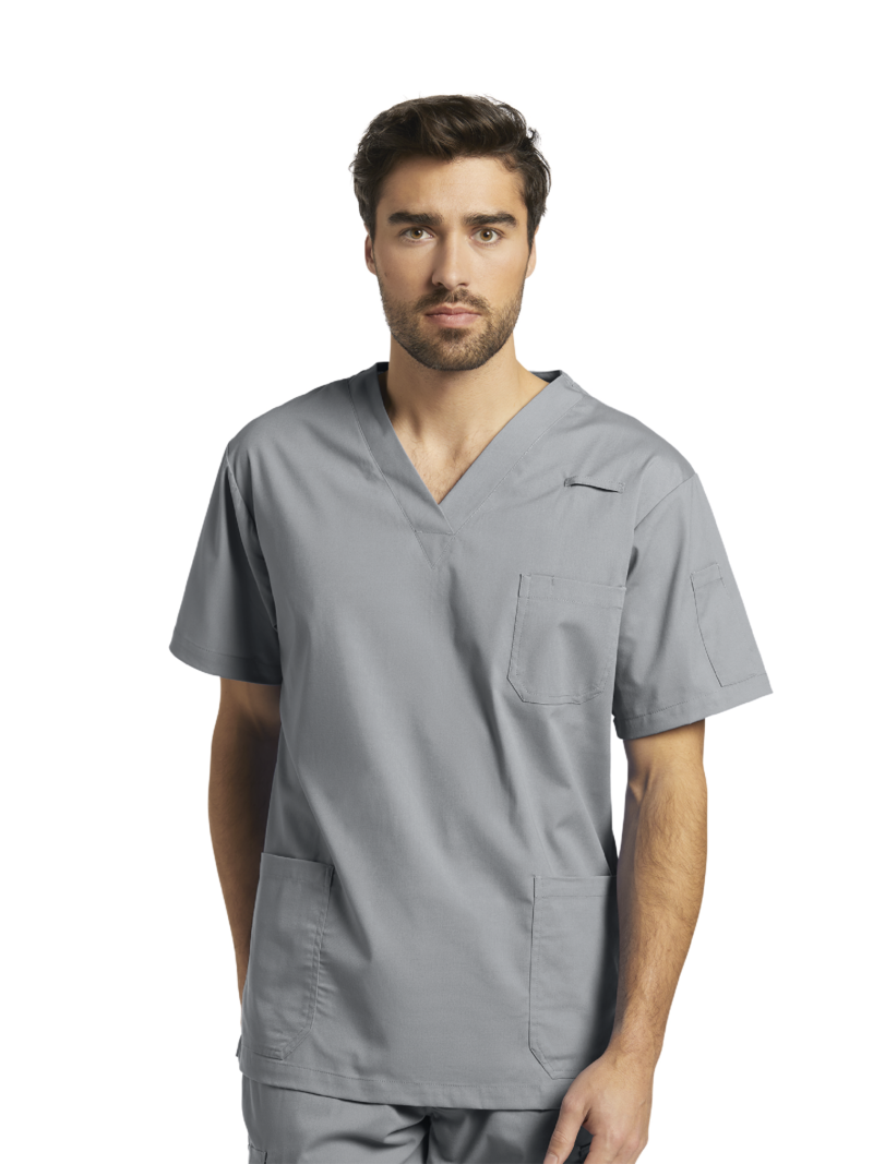 TOP 2262 HOMBRE POPLIN GRIS WHITE CROSS