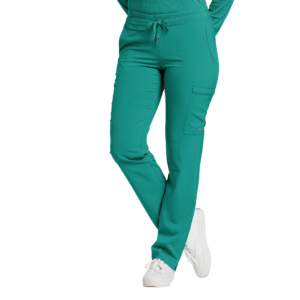 PANTALON FIT 373 TEAL WHITE CROSS