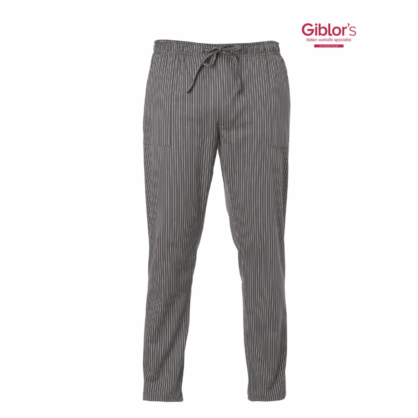 PANTALON ENRICO COCINA LISTADO GRIS GIBLOR'S - Imagen 3