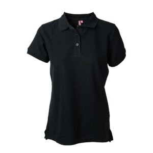 POLERA PIQUÉ MUJER NEGRA M/C