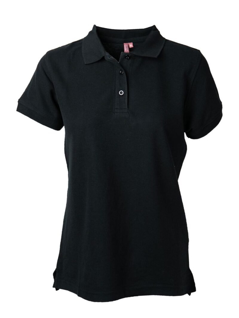 POLERA PIQUÉ MUJER NEGRA M/C