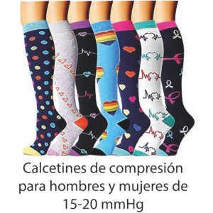 CALCETIN COMPRESION UNISEX 15-20 MMHG S/M COLORES