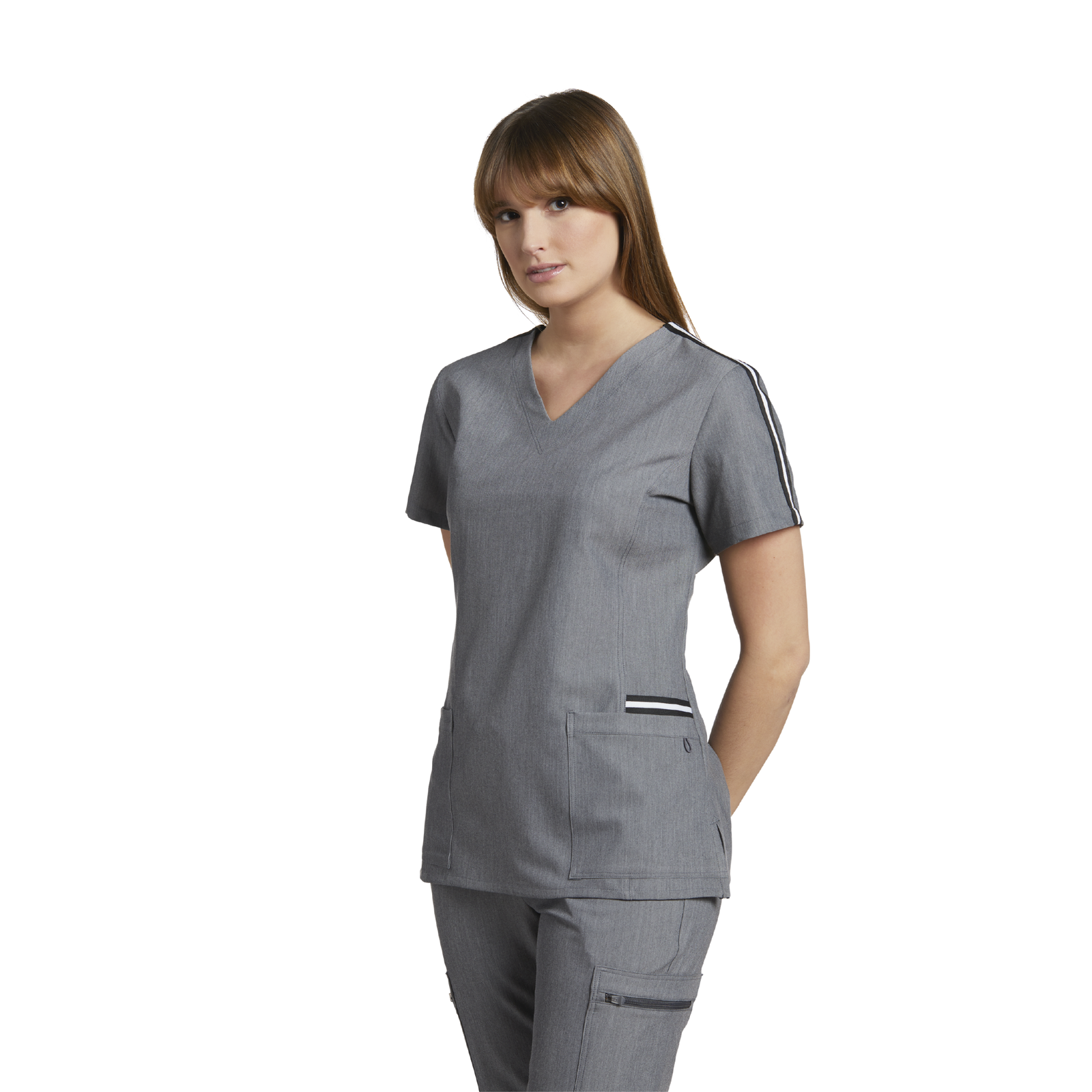 TOP V-TESS 754 GRIS TAYLOR WHITE CROSS - Imagen 2