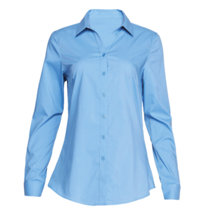 BLUSA TREVIRA CELESTE CUELLO V M/L