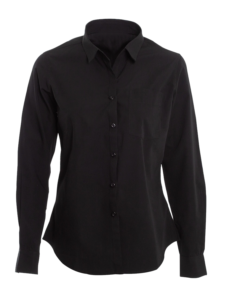BLUSA TREVIRA NEGRA CUELLO V M/L