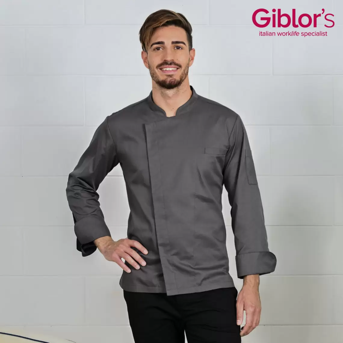 CHAQUETA FRANCESCO GRIS BLANCA GIBLOR'S - Imagen 3