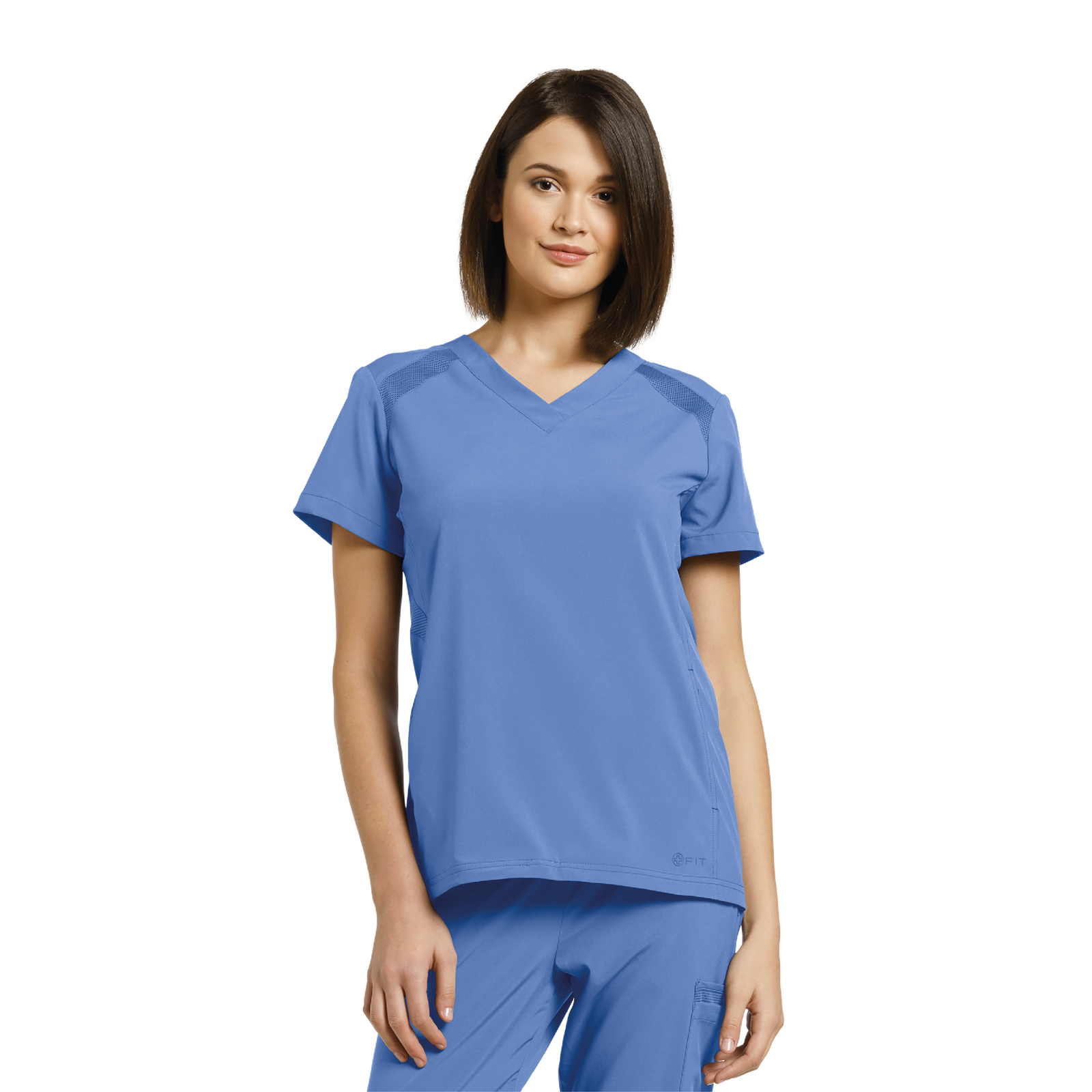 TOP FIT 746 CUELLO V AZUL CLARO WHITE CROSS - Imagen 2
