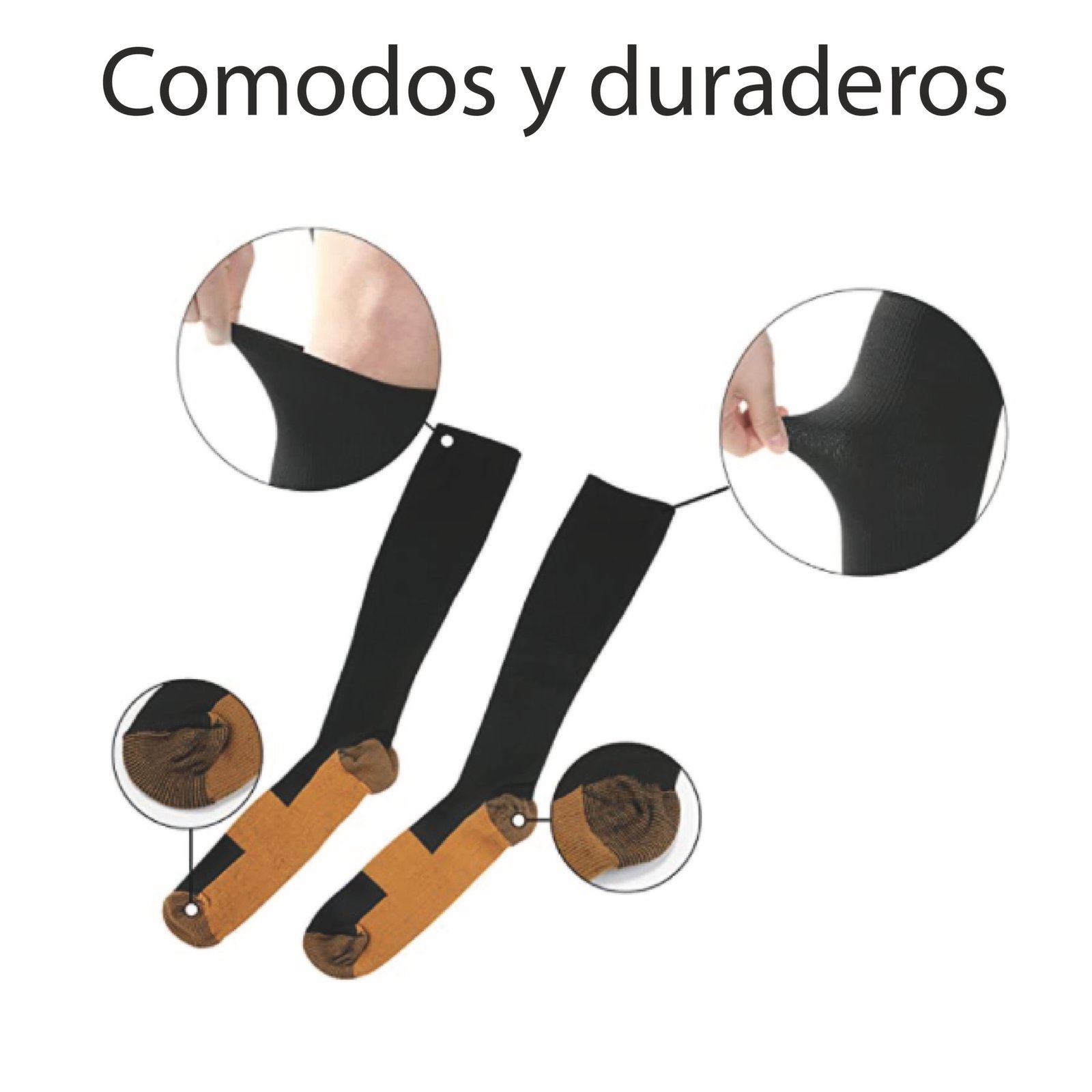 CALCETIN COMPRESION UNISEX 20-30 MMHG L/XL NEGRO - Imagen 2