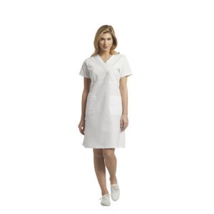 VESTIDO MARVELLA 8014 CON BOLSILLOS BLANCO