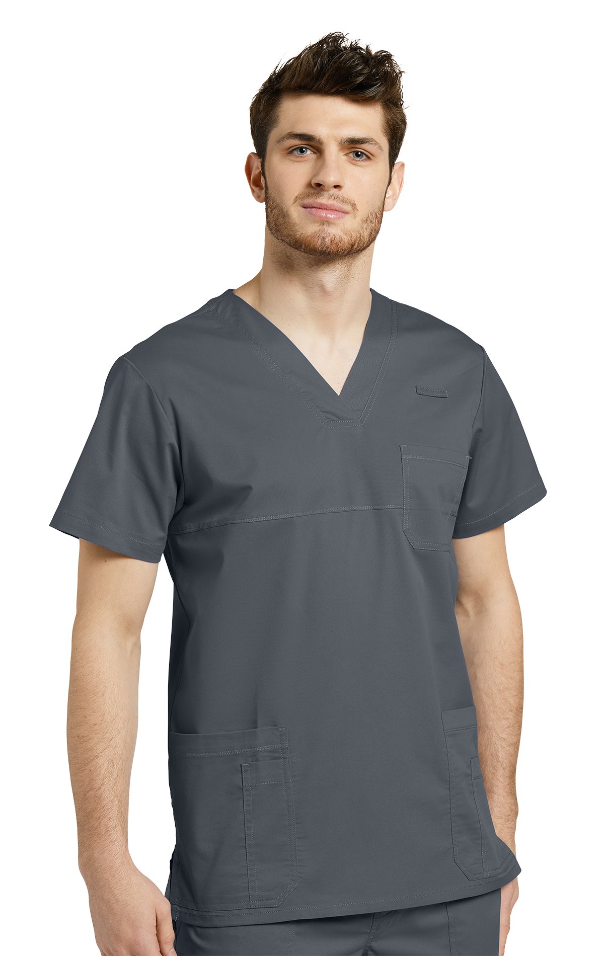 TOP ALLURE 2265 HOMBRE CUELLO V GRIS WHITE CROSS - Imagen 2