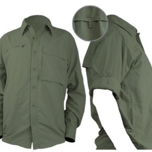 CAMISA OUTDOOR M/L VERDE AJUSTABLE